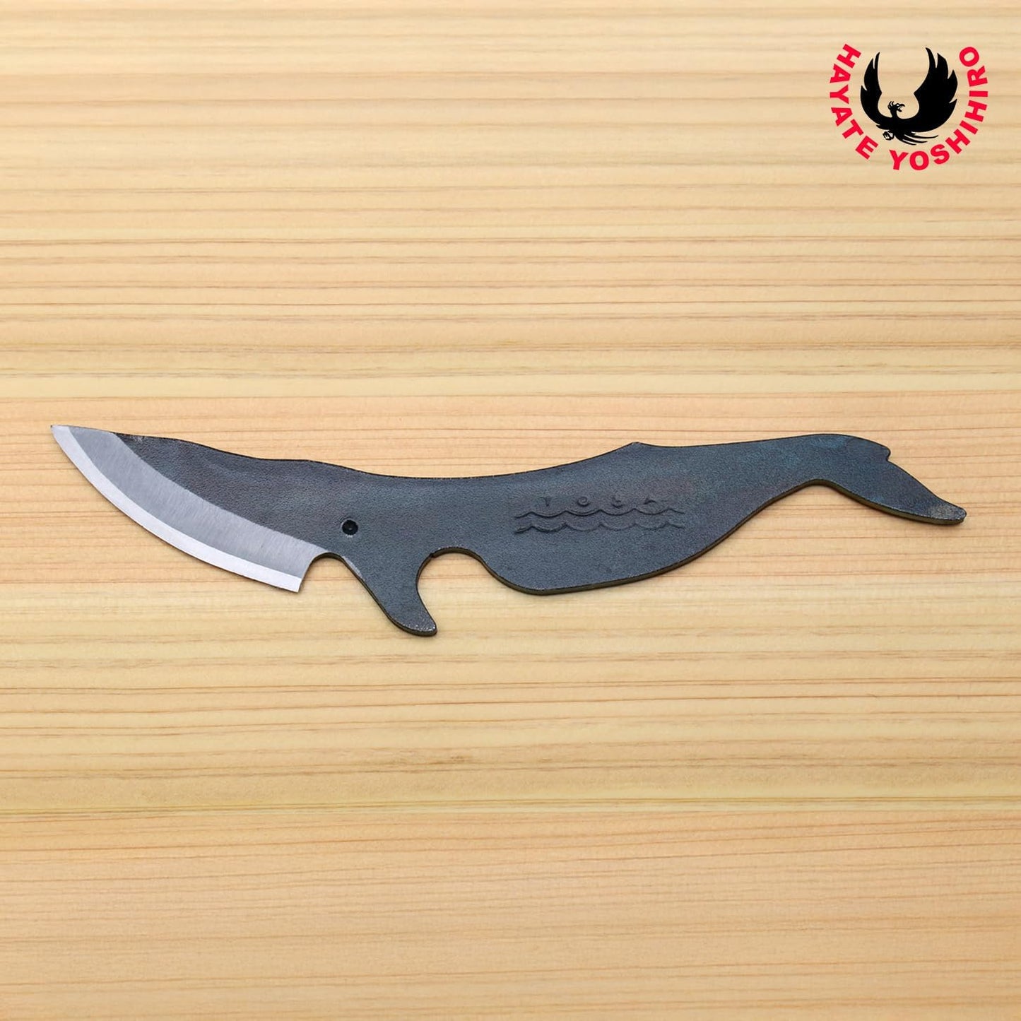 Yoshihiro Kujira Whale Shaped Japanese Utility Knife High Carbon Steel Kurouchi Finish Hand Forged Novelty Gift Made in Japan Type C
