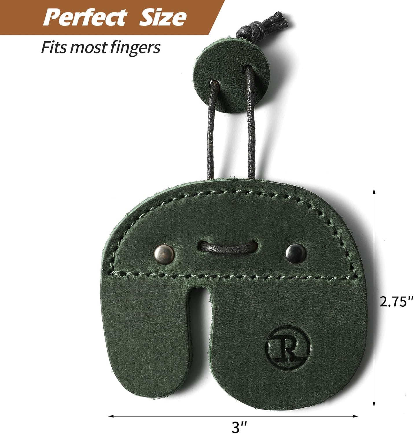 Ringsun Leather Archery Finger Tabs,Handmade Archery Finger Guard for Shooting Practice Gear, Recurve Bow Fingers Tab