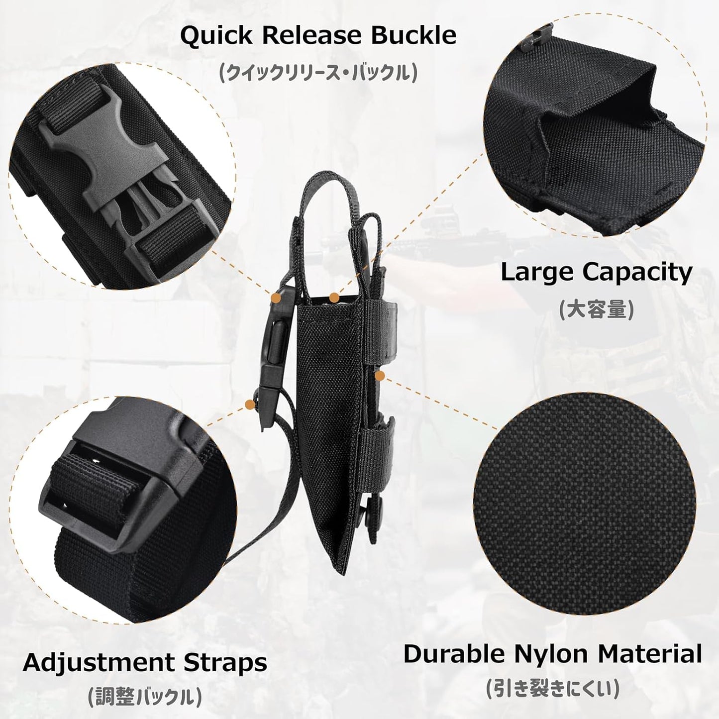 Azarxis Tactical Mini Belt Pouches, Multi-Purpose Small Battery Case Compact Utility EDC Card Slot Holder Waist Bags Military Molle Pack Sundries Storage Pack