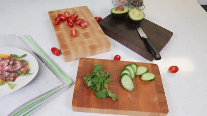 Mini 6"x9" American Maple End Grain Cutting Board Handmade in USA, Premium, Small Butcher Block for Kitchen