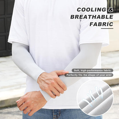 Stelle Arm Sleeves UV Sun Protection Compression Cooling Sleeves UPF 50 for Women Men Sport/Working/Tattoo Cover up