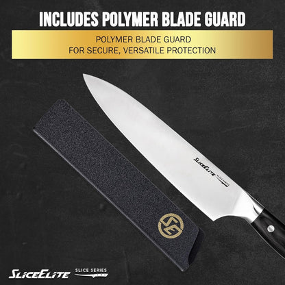 SliceElite Slice Series 8 Inch Carving Knife High Carbon German Stainless Steel Pakkawood Handle Brisket Slicer Chopper BBQ Chef Sharp Fruit Vegetable Butcher Kitchen Cutting Meat Tool Gift Precision
