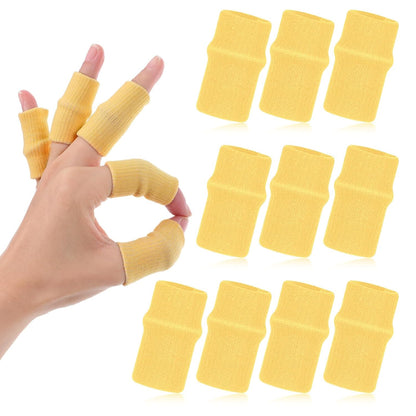 10 Pcs Black Finger Sleeves, Breathable Finger Brace, Compression Support for Arthritis, Thumb Splint for Relief Support Protector and Reliving Pain