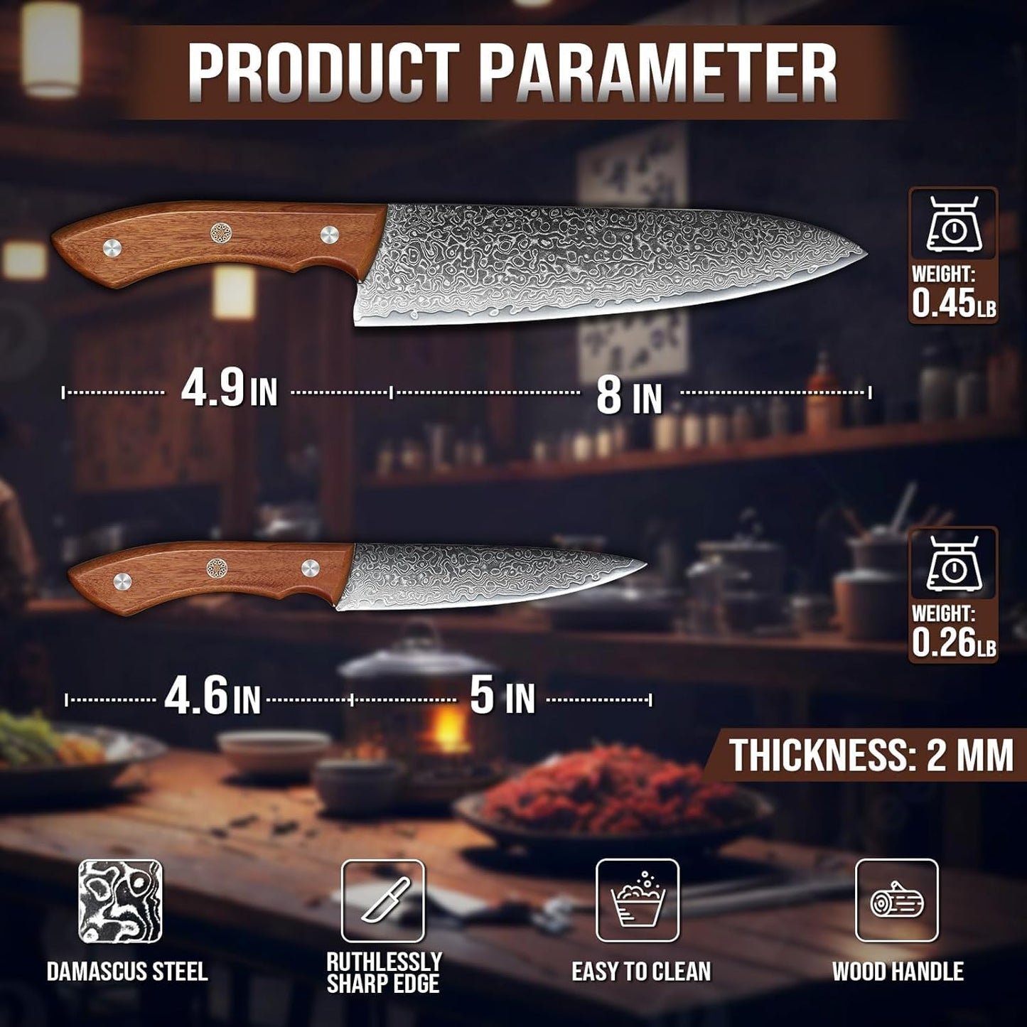 DRAGON RIOT Damascus Boning Knife 6 inch, Professional VG-10 Steel Japanese Fillet Knife, Flexible Deboning Knife,Kitchen Trimming Knife with Ergonomic Wood Handle, Premium Gift Box