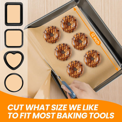 Silicone Baking Mat Roll -Cut to Size Silicone Mat - Non-Stick Pastry Mat for Dough Rolling, Non-slip Silicone Mat for Kitchen Counter, Reusable Air Fryer Linner, Oven Liner, Freeze Dryer Mat