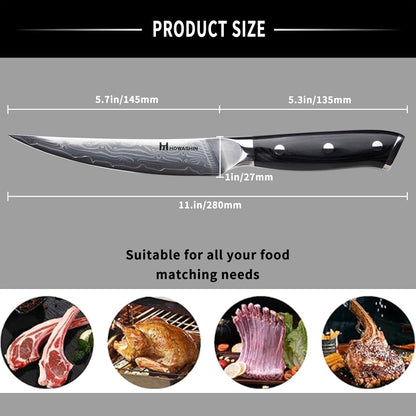 Chef Knife 5 Inch & Kitchen Knife Set Professional, German High-Carbon Stainless Steel,Razor Sharp, Ergonomic Handle,Utility Knife with Christmas Gift Box
