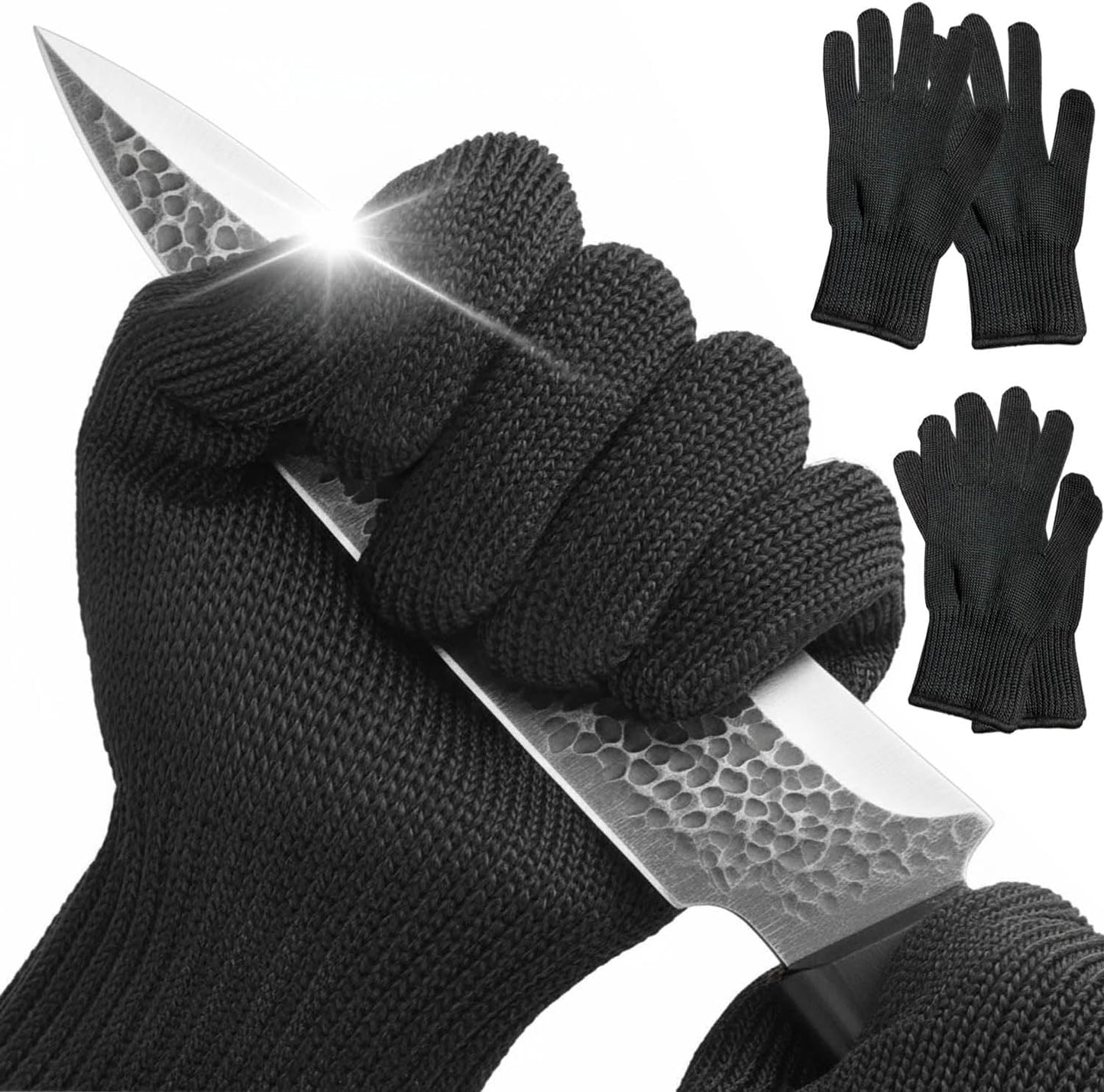 Cut Resistant Gloves Food Grade, Level 5 Protection,Safety Dexterity Cutting Gloves with Stainless Steel Wire for Kitchen Chefs Butchers Meat Cutting Mandoline Oyster Shucking Garden Wood Carving, L