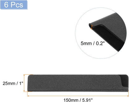 uxcell 2 Pcs Knife Tip Guards 6.5"x 2" ABS Knife Cover Sleeves Knife Case Blade Protector Universal Knife Sheath for Home Kitchen Knife, Black