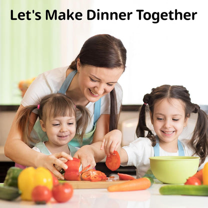 23 Pcs Kids Knife Set for Real Cooking, Montessori Kitchen Toys for Toddlers Kids Cooking Sets, Toddler Knife Set with Plastic Children Safe Knives, Wooden Knife, Potato Slicers, Peeler, Cutting Board