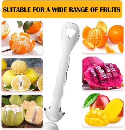 Orange Peeler Tool Stainless Steel Orange Citrus Peelers Tool Graginger Peeler Tool Multifunctional Kitchen Peeler Gadget for Lemon, Pomegranate, Grapefruit, Onion, Orange