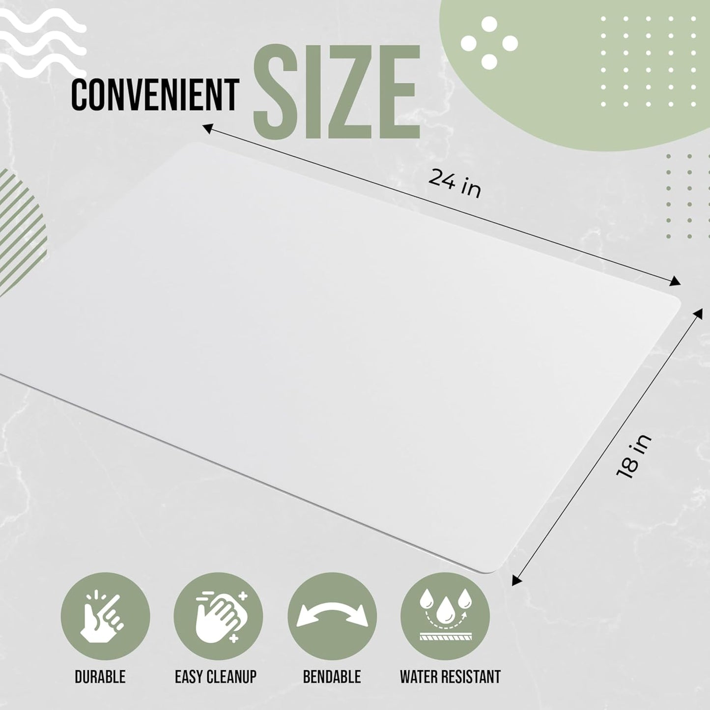 Crown Display Disposable Cutting Boards for Kitchen 15 Count Black Cutting Board 10 Inch X 13.5 Inch Flexible Cutting Boards For Kitchen ~ Patent Pending ~ Recyclable Disposable Cutting Board Sheets