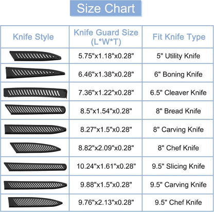 uxcell Knife Cover Sleeves Blade Edge Guards for 6" Boning Knife Protector Universal Blade Sheath for Kitchen, Black