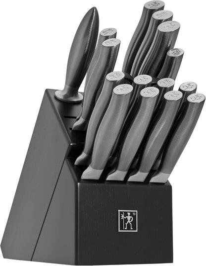 Silvercap 14 Piece Knife Block Set, Black