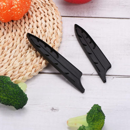 PATIKIL Plastic Safety Knife Cover Sleeves for 5" Utility Knife, 4 Pack Knives Edge Guard Blade Protector Universal Knife Sheath for Kitchen, Black