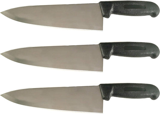 8" Chef Knife Assorted Colors and Packs - Razor Sharp Commercial Kitchen Cutlery - Cook's Knives (Mixed - 1 of Each Color)