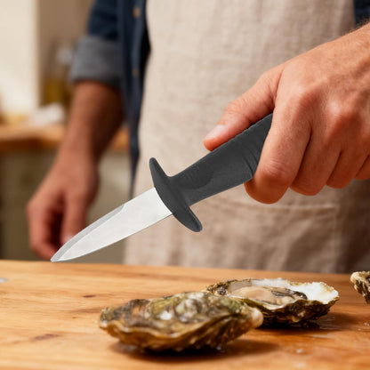 Oyster Knife Set, 8 Pcs Heavy-Duty Stainless Steel Oyster Shucking Tool, Seafood Scallop Opener With 5.7 In Hand Guard For Kitchen