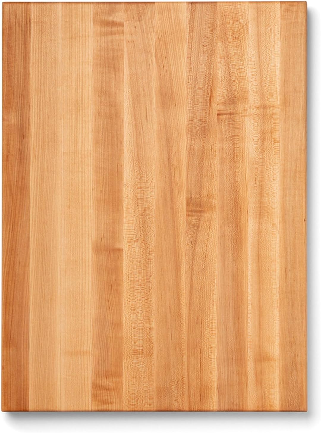 John Boos R-Board Series Rectangular Wooden Maple Cutting Board 20”x15” – 1.5” Thick, 12-lb Reversible Butcher Block with Edge-Grain & Finger Grips – Made in the USA
