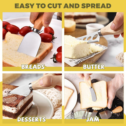 Charcuterie Boards Accessories Gold Charcuterie Utensils Cheese Butter Spreader Knife Set Small Serving Tongs Forks and Spoons Dipping Bowls Honey Dippers Toothpick Flags for Party Platter Making