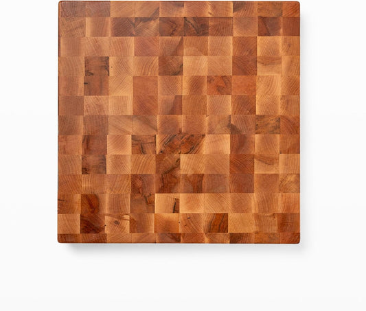 John Boos CCB Series Rectangular Wooden Maple Cutting Board 20”x15” – 2.25” Thick, 21-lb Reversible Butcher Block with End-Grain & Finger Grips – Made in the USA
