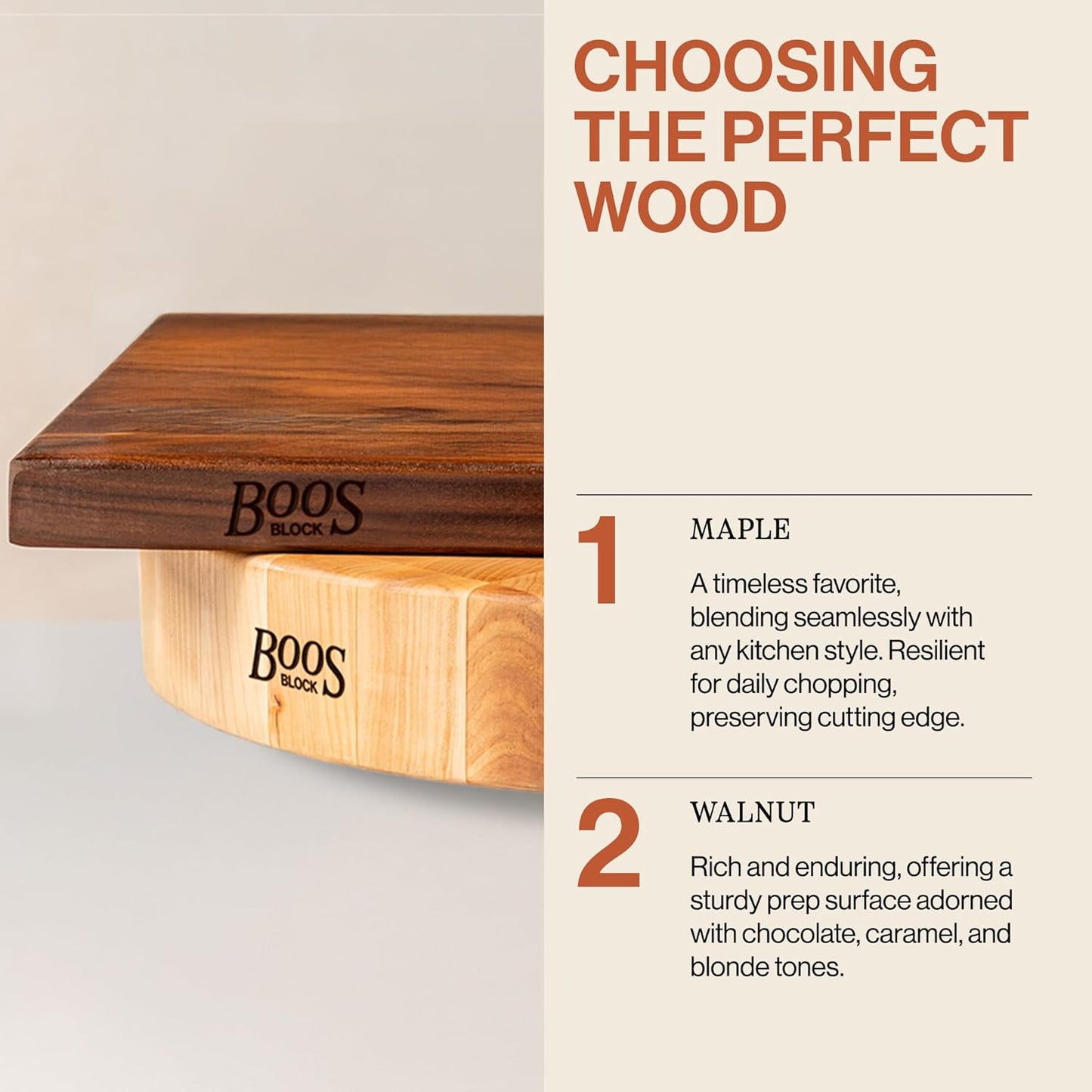 John Boos CCB Series Rectangular Wooden Maple Cutting Board 20”x15” – 2.25” Thick, 21-lb Reversible Butcher Block with End-Grain & Finger Grips – Made in the USA