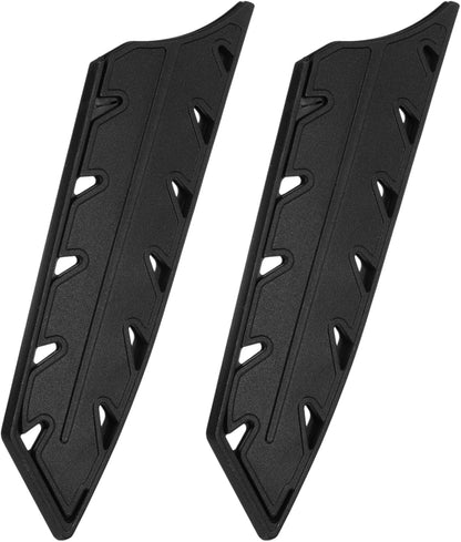uxcell 2Pcs Knife Cover Sleeves Knife Edge Guards for 7.5" Chef Knife Edge Blade Protector Universal Knife Sheath for Kitchen, Black