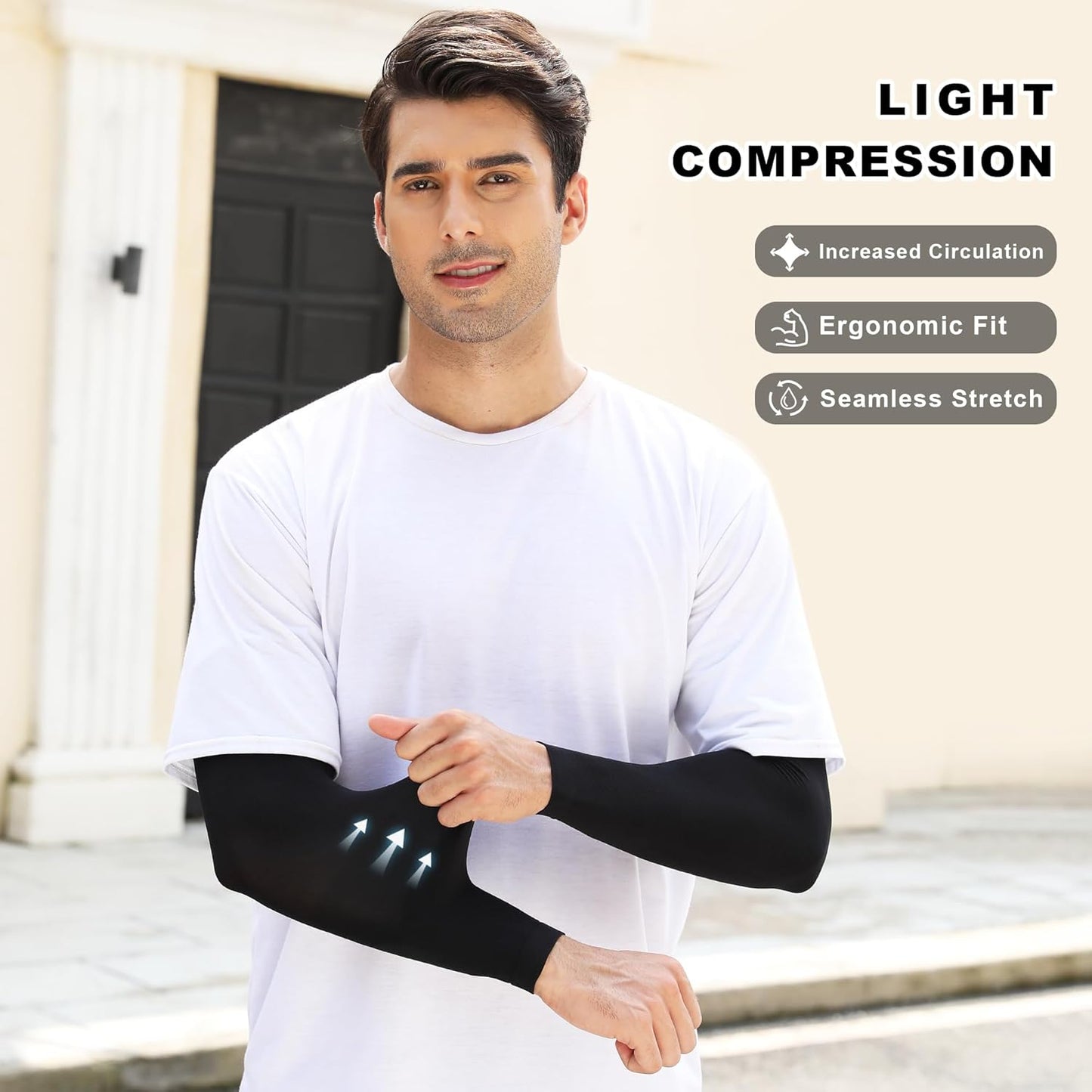 Stelle Arm Sleeves UV Sun Protection Compression Cooling Sleeves UPF 50 for Women Men Sport/Working/Tattoo Cover up