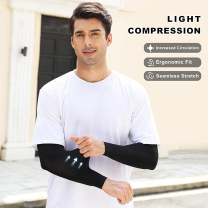 Stelle Arm Sleeves UV Sun Protection Compression Cooling Sleeves UPF 50 for Women Men Sport/Working/Tattoo Cover up