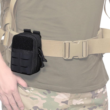 Azarxis Tactical Mini Belt Pouches, Multi-Purpose Small Battery Case Compact Utility EDC Card Slot Holder Waist Bags Military Molle Pack Sundries Storage Pack
