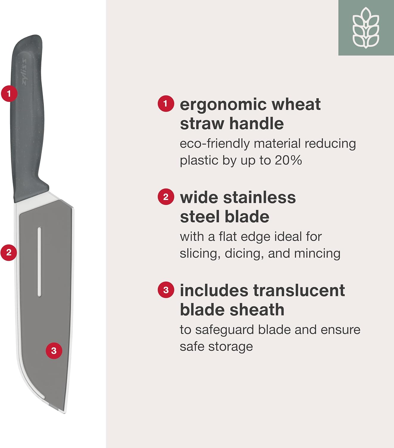 Zyliss Bread Knife - Serrated Bread Knife with Ergonomic Handle - Stainless Steel Kitchen Blade - Sharp Serrated Blade for Precision Slicing - Kitchen Tool for Everyday Use