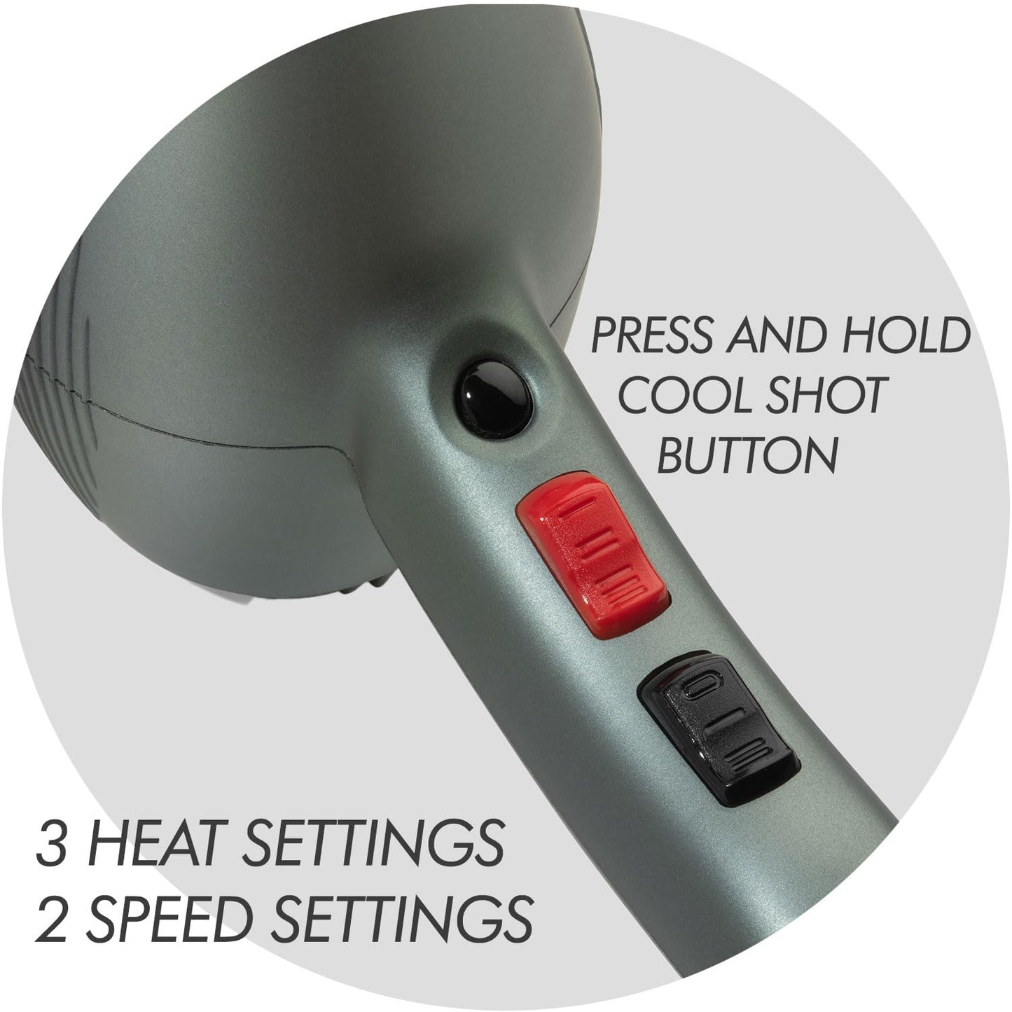 Sam Villa Lightweight & Quiet Ionic Professional Hair Dryer With Variable Speed & Temperature