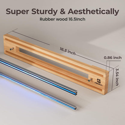 Extendable 32Inch Magnetic Knife Holder for Wall with Screw & Adhesive Mounting, Wood Magnetic Knife Strip from 16 to 32 Inch for Knife Bar, Knife Holder, Kitchen Utensil Organizer or Tool Room