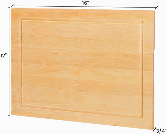 CONSDAN Wood Cutting Board for Kitchen, 16 x 12, USA Grown Solid Black Walnut Hardwood, Edge Grain, Chopping Board, Butcher Block with Juice Groove, Prefinished with Food-Safe Oil, 3/4" Thick