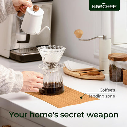 Keechee Silicone Non-Slip Mat for Cutting board, Preventing Cutting Injuries in the Kitchen Chopping Boards Feet for Kitchen Safe, Warm Gifts for Kitchen & Home Protector (Green)