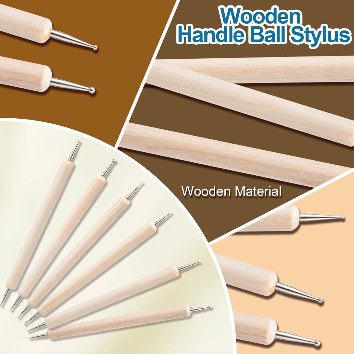 Amrules Clay Tools Kit, 12 PCS Polymer Clay Cutter Tools, Rectangle Shape Acrylic Press Board and Roller Pin Supplies Suitable for Shaping, Carving, Pottery Craft and DIY Projects