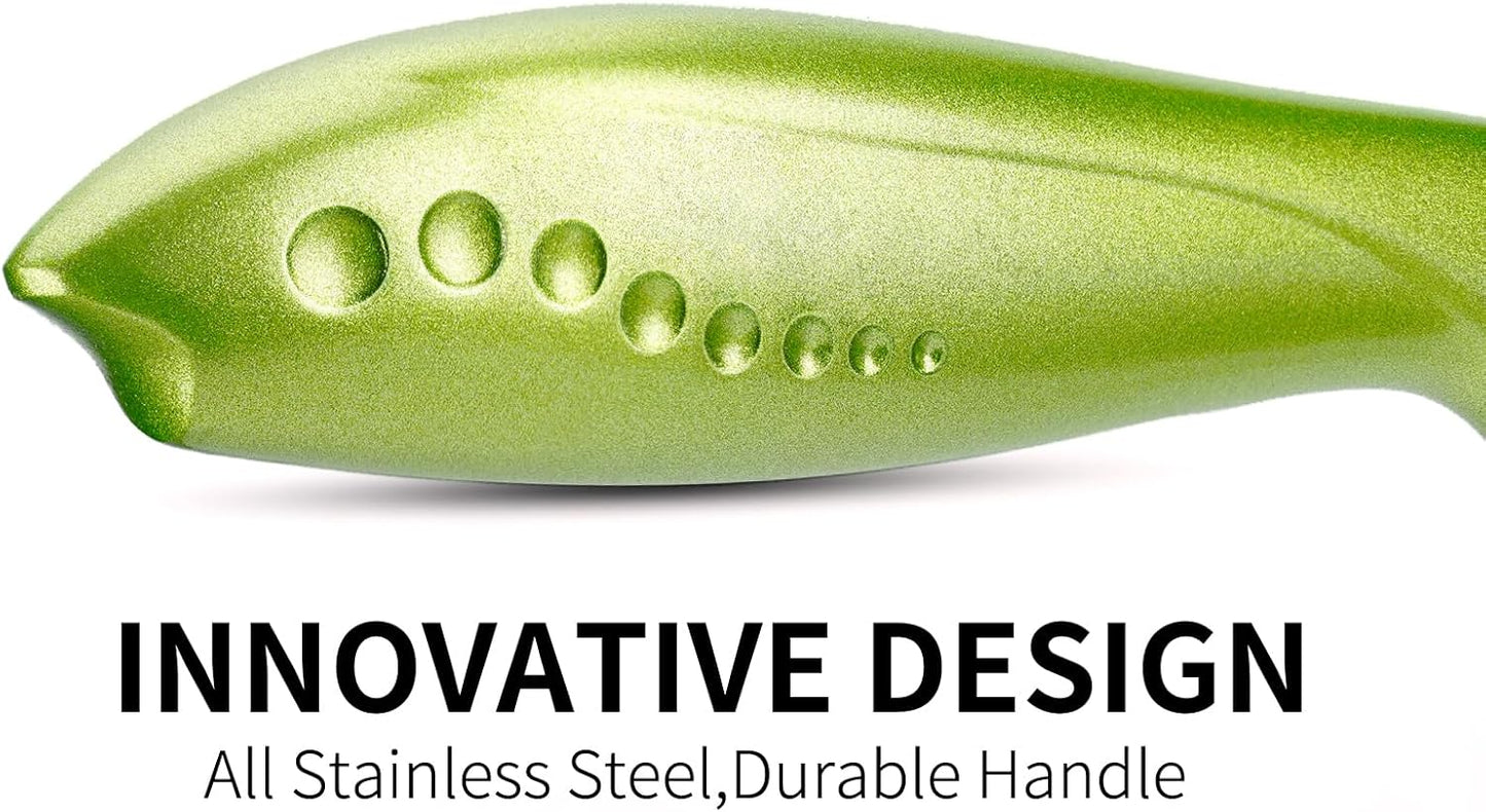 3.5 Inch Paring Knife, Fine Edge Fruit Vegetable Peeling with German High Carbon Stainless Steel Forged Blade, Small Kitchen Non-Stick Multi-Purpose Knife-Green