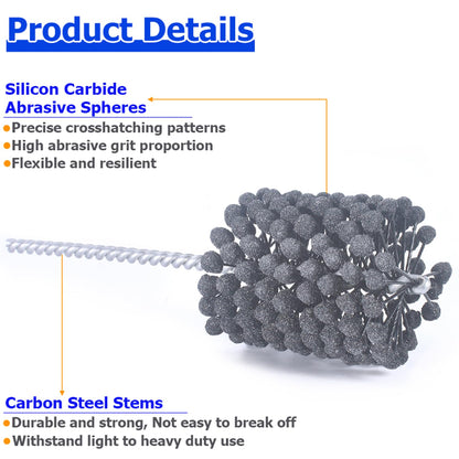 Garhgi 1-3/8" (35mm) Cylinder Honing Brush, 240 Grit Silicon Carbide Nylon Hone Tool, for Engine Cylinder Bore Deburring Finishing Deglazing Cleaning on Metals Steel Cast Iron