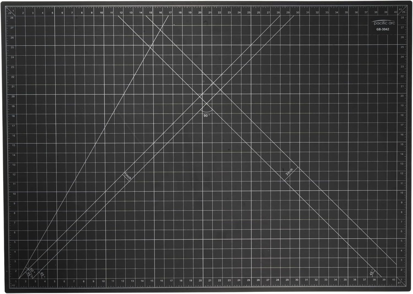 Pacific Arc Double Sided Self Healing Cutting Mat - Thick and Durable Vinyl Rotary Cutting Mat for Sewing & Scrapbook Paper Cutting Mat (09"x 12")