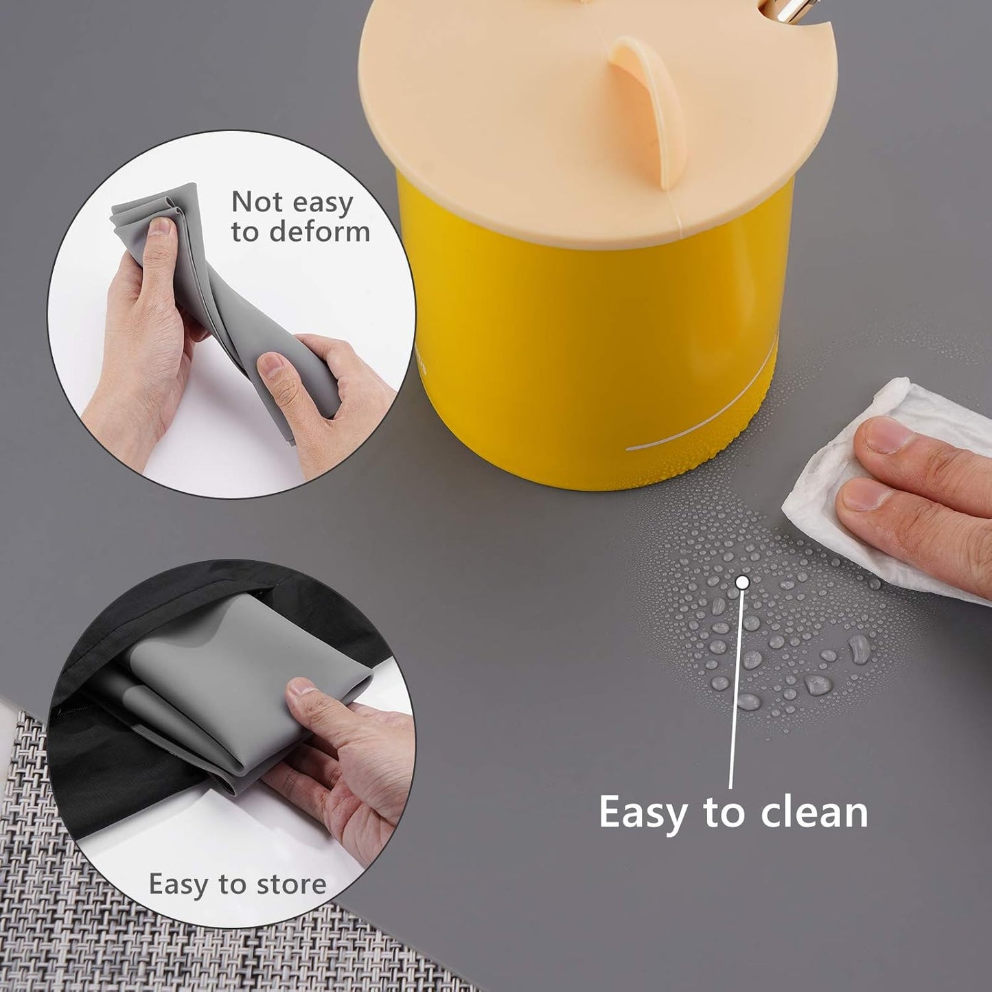 Gartful 2 Pack Silicone Crafting Mats, 15.7" x 11.8" Silicone Mat for Crafts, Large Heat Resistant Sheet for Jewelry Casting, Epoxy Resin, Painting, Counter Table Protector, Placemat, Nonstick, Black
