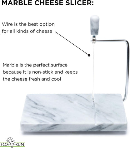 Fox Run Brands 3841COM Fox Run 3841 Marble Cheese Slicer, White