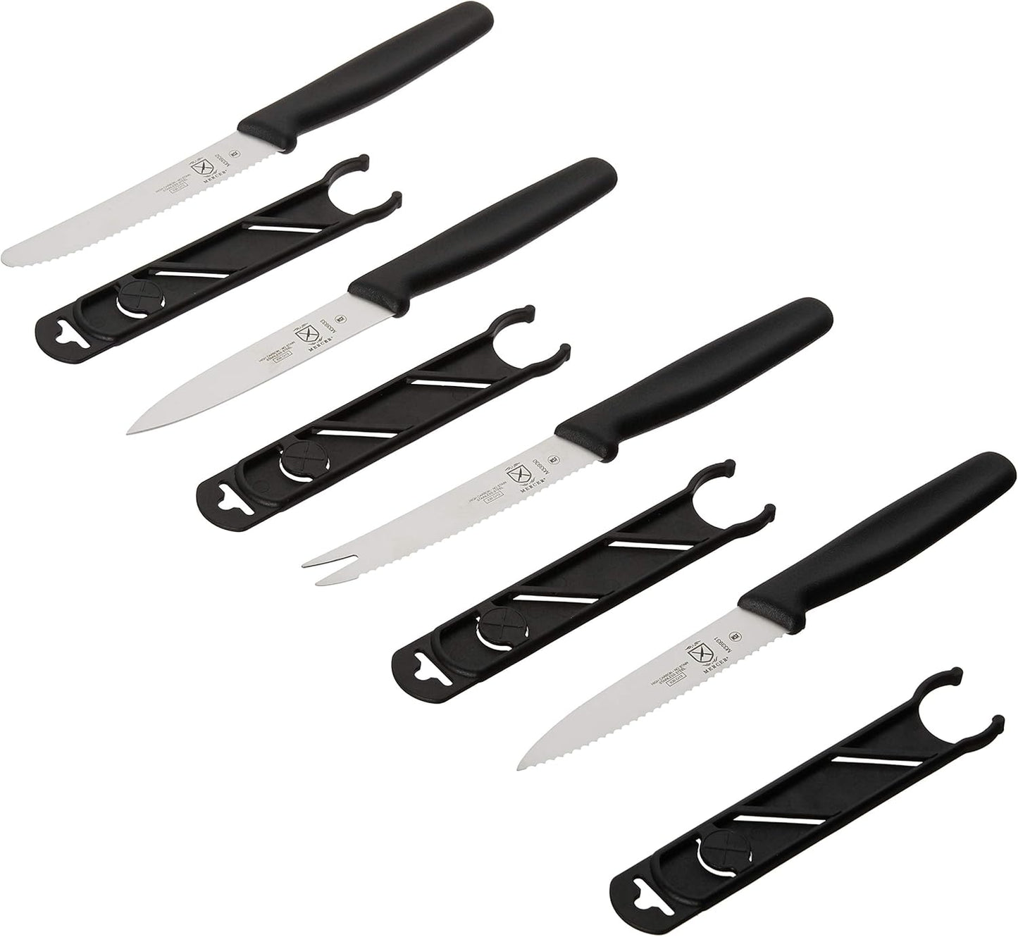 Mercer Culinary Bar Knife,Black, 4” Plain Edge, Pointed Tip