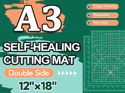 10 Pcs Self Healing Cutting Mat Bulk, 12"×18" Rotary Cutting Mats for Crafts, A3 Sewing Boards for Fabric Quilting Scrapbooking Precision Cutting Double Sided 5-Ply