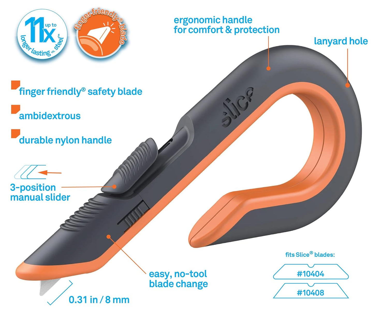 Slice Box Cutter, Heavy Duty Utility Knife, Safe Ceramic Blade Lasting 11x Longer than Metal, Sage, Combo Pack