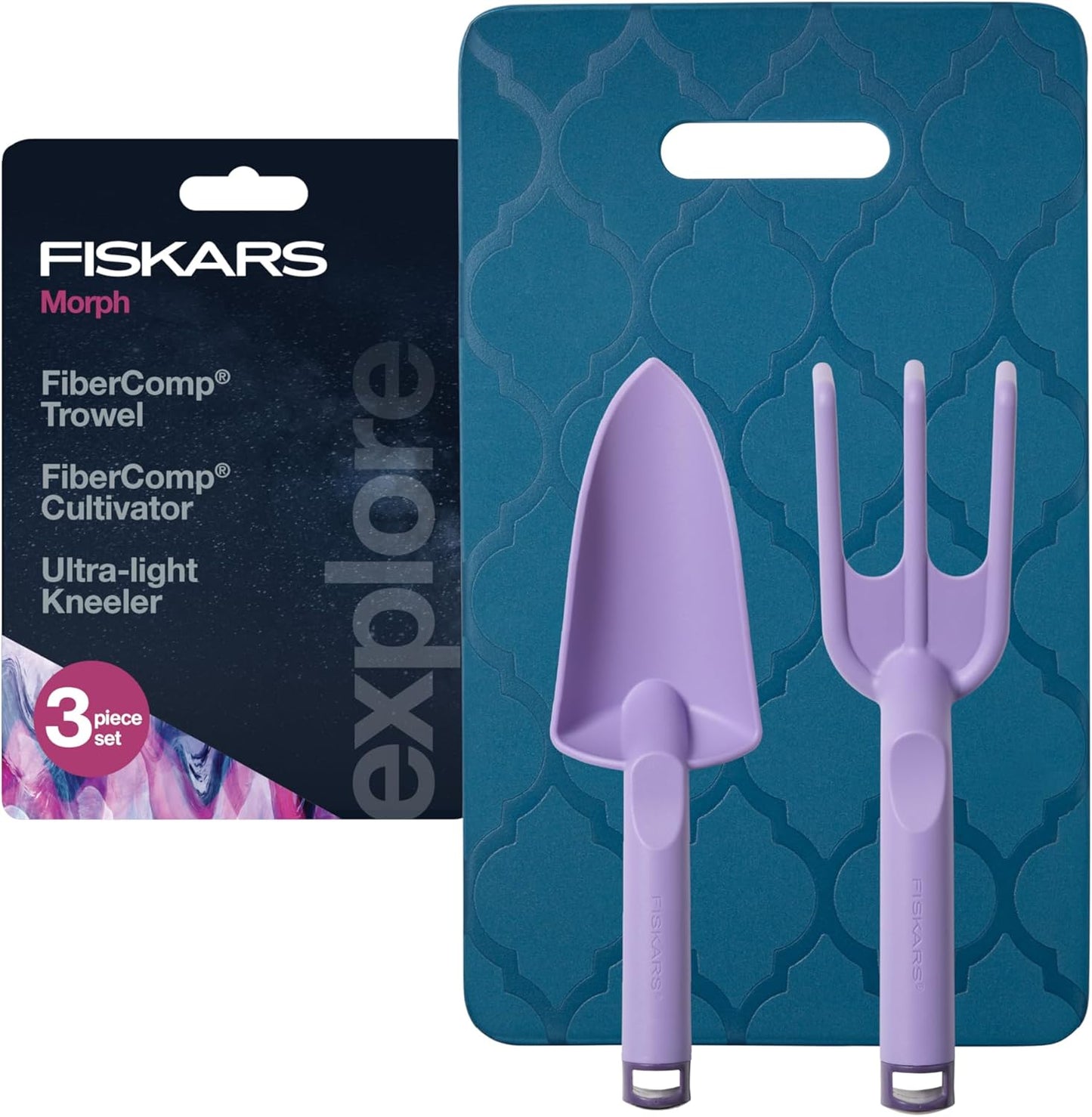 Fiskars 2-Piece Pruning & Veggie Shears Set, Explore Collection Garden Tool Kit, Bypass Pruner for Light Trimming, Vegetable Shears with Serrated Stainless Steel Blades for Harvesting Flowers & Herbs