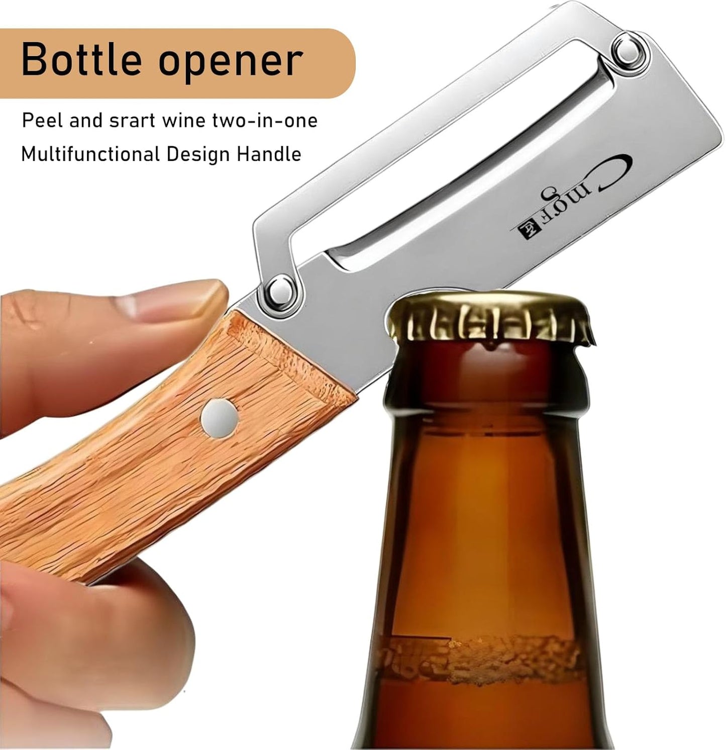 Multifunctional Vegetable Peeler with Stainless Steel Blade and Bottle Opener - Ideal for Veggie Potato Carrot and Apple Peeling