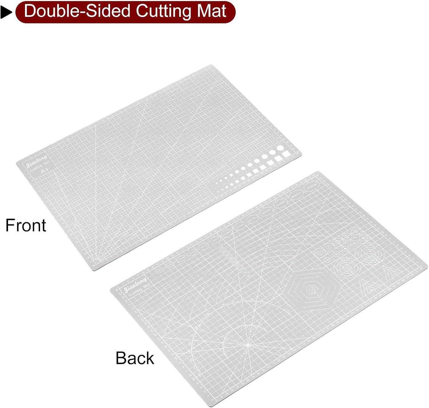 HARFINGTON A5 Self-Healing Cutting Mat 9"x6" Craft Cutting Board for DIY Art Work Sewing Cutting, Black