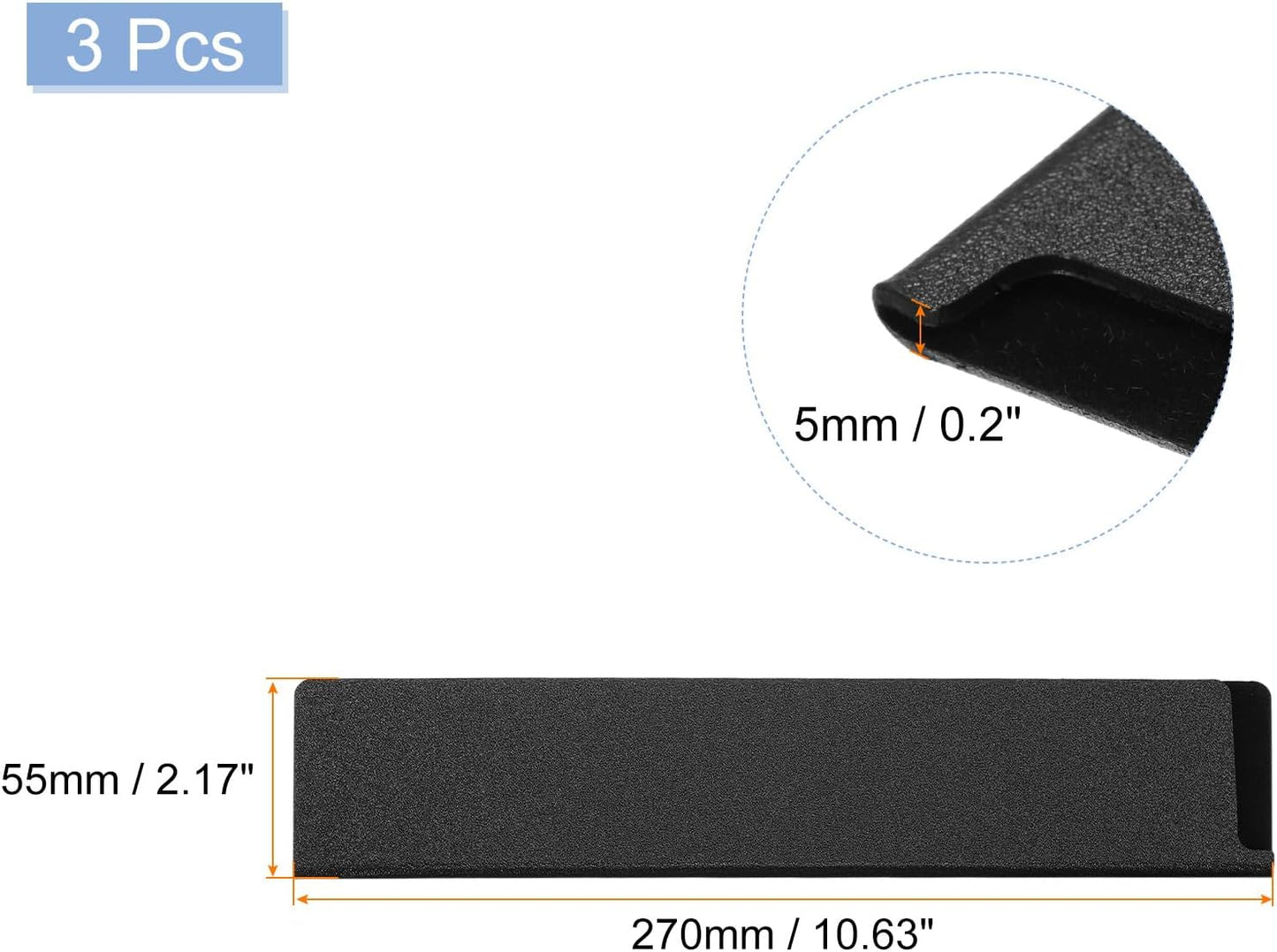 uxcell 3Pcs Knife Edge Guards 5.9"x1" ABS Knife Cover Sleeves Knife Case Blade Protector Universal Knife Sheath for Home Kitchen Knife