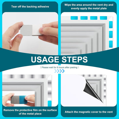 28 Pcs Adhesive Metal Plates for Magnetic Mounts, 2.36x1.18 Inch Steel Strips with Strong Backing Glue, Create Magnetic Surface for Vents, Phone Docks, DIY Projects (Not Magnets)