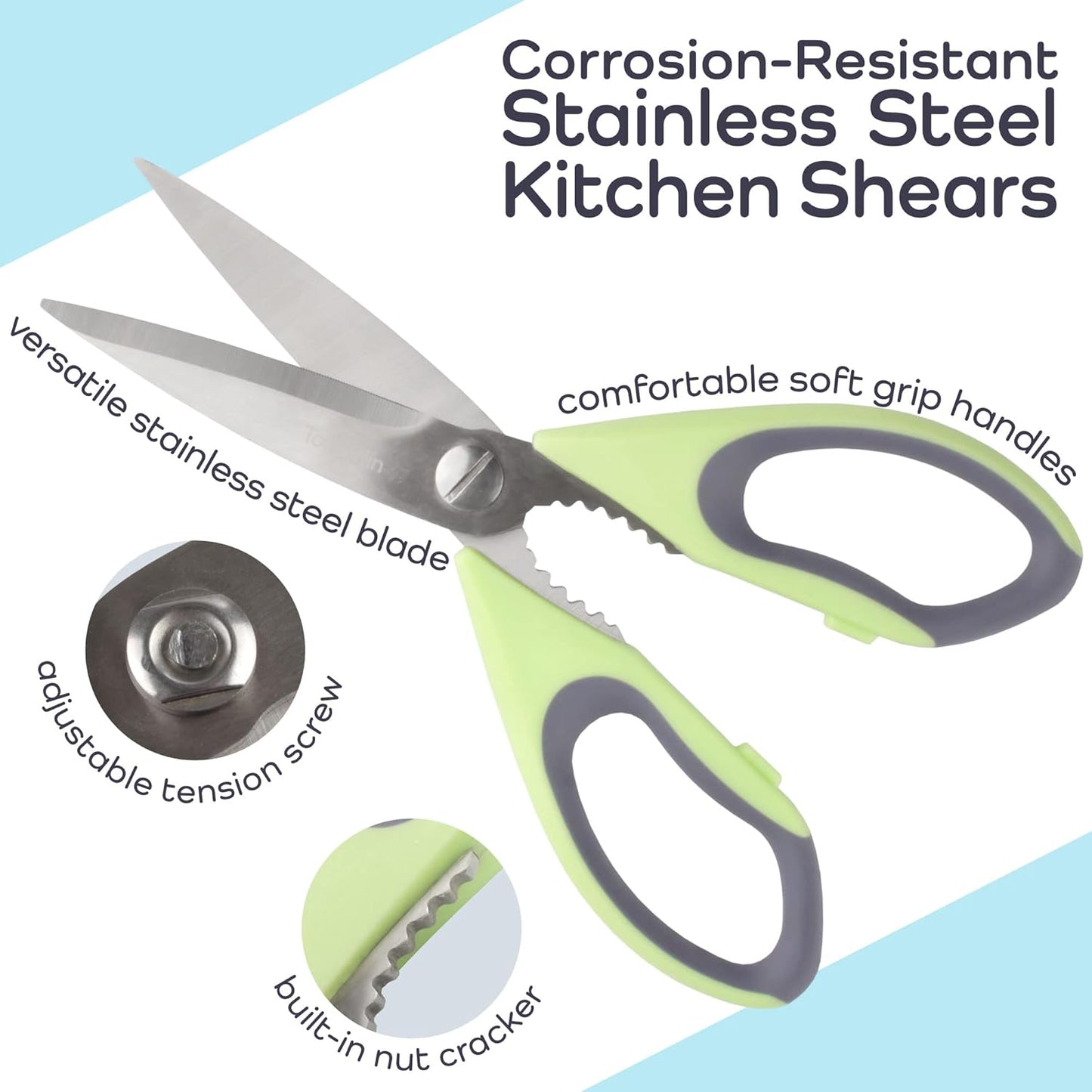 Premium 5-in-1 Kitchen Shears with Peeler Set - 1 Set (1 Scissor & 1 Peeler)