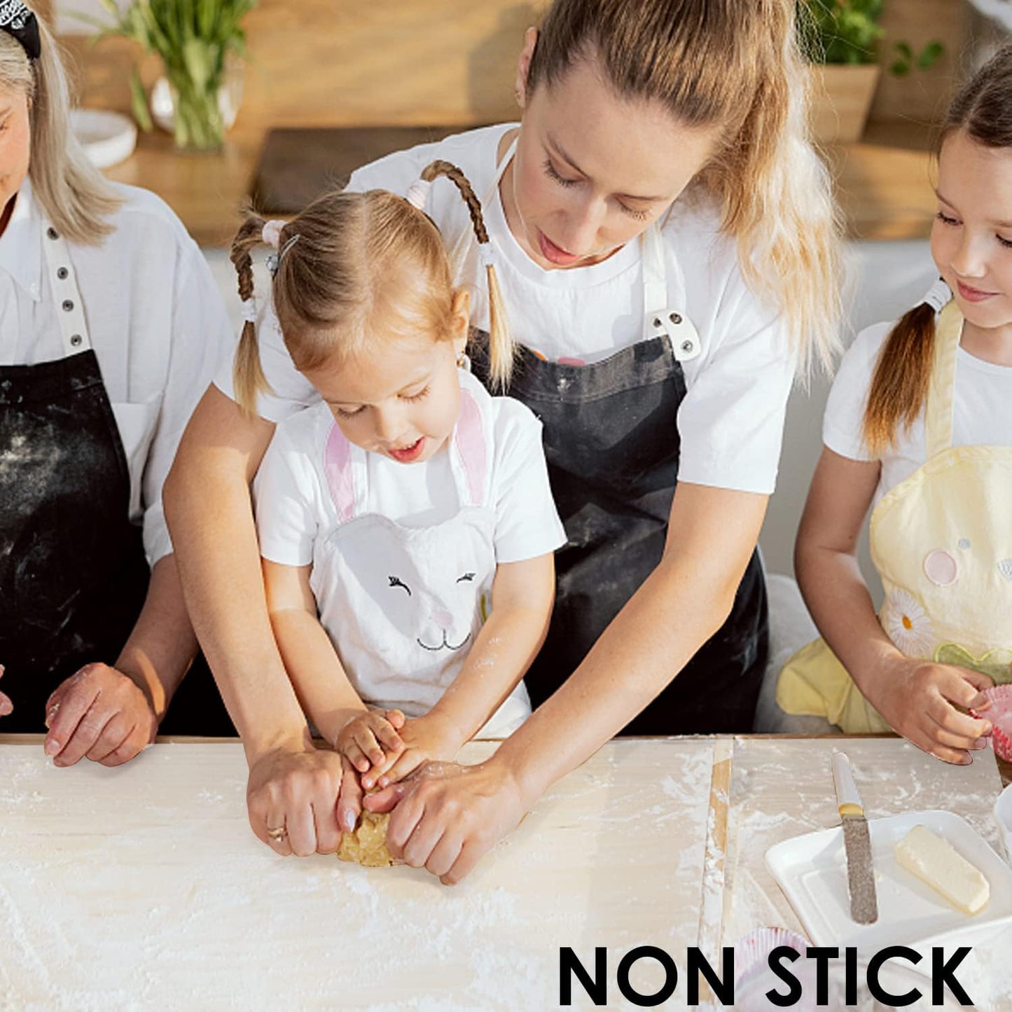 Extra Large Dark Green Countertop Mat - Silicone Table Kitchen Desk Mat - Non-Slip & Heat Resistant - Dinner Placemat Pastry Dough Rolling Mat - Colors A