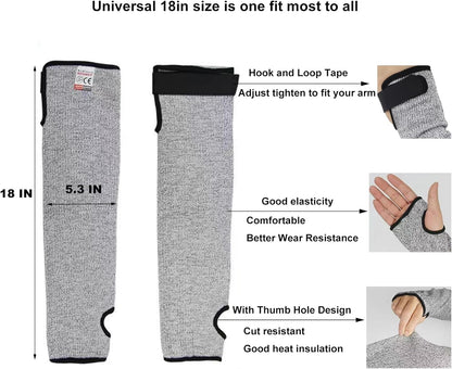 Cut Resistant Farmers Sleeves, Arm Burn Protection Sleeve for Thin Skin and Bruising, Arm Guards for Men Women